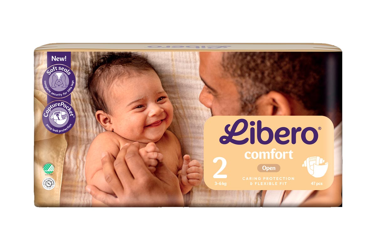 LIBERO COMFORT OPEN NO 2 FROM 3-6KG 47 DIAPERS - Milano Pharmacy