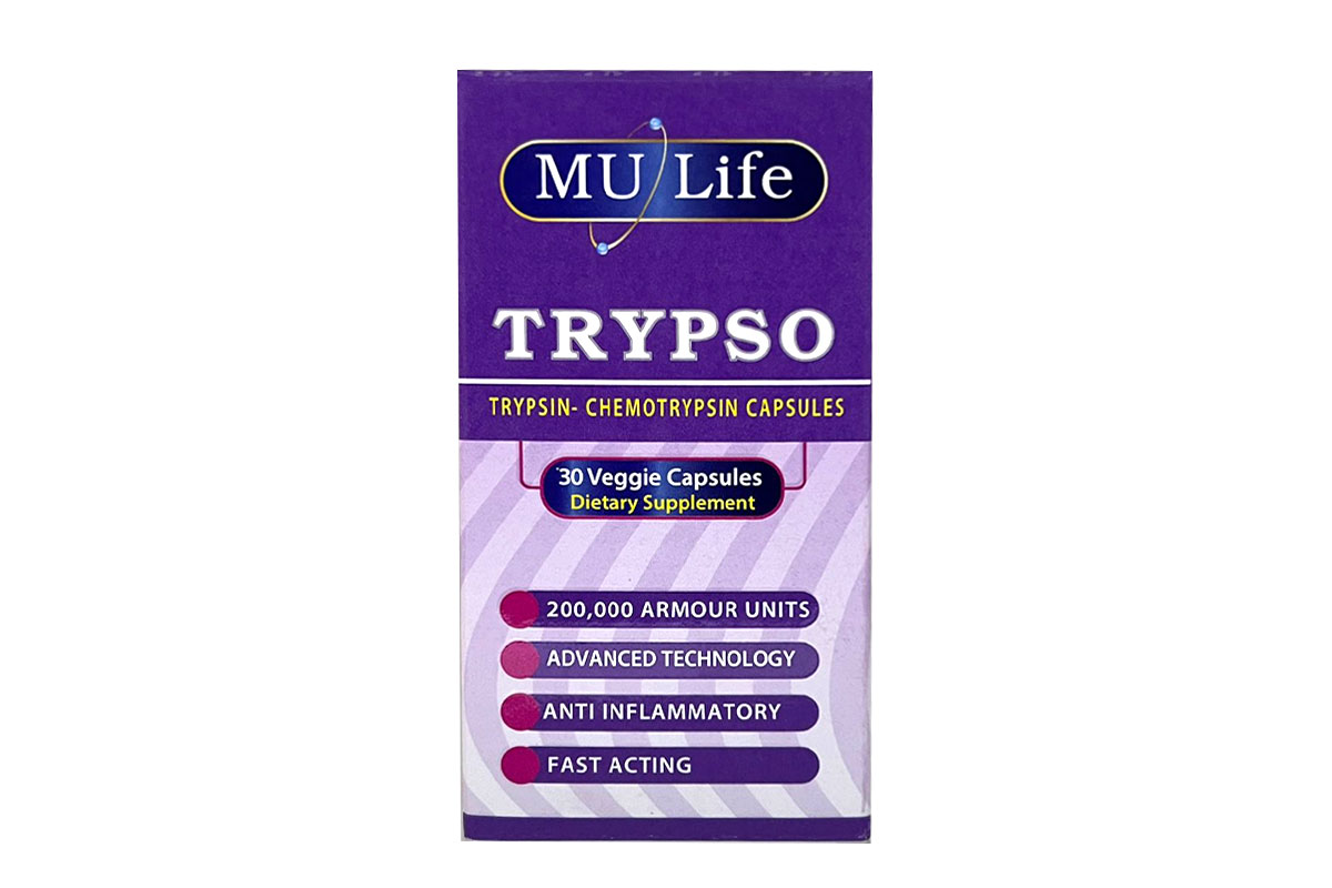 MU LIFE TRYPSO 30 VEGGIE CAPSULES - Milano Pharmacy