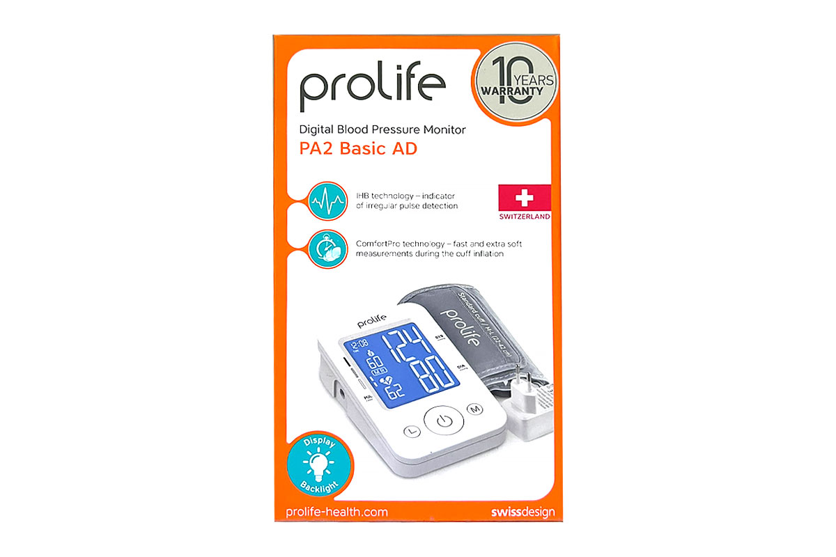 PROLIFE DIGITAL BLOOD PRESSURE MONITOR PA2 BASIC AD - Milano Pharmacy