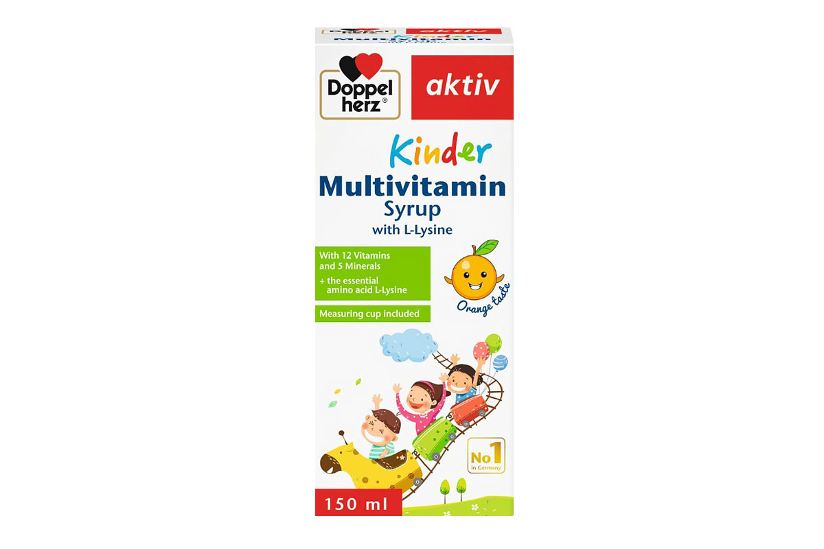 DOPPEL HERZ AKTIV KINDER MULTIVITAMIN SYRUP 150 ML - Milano Pharmacy