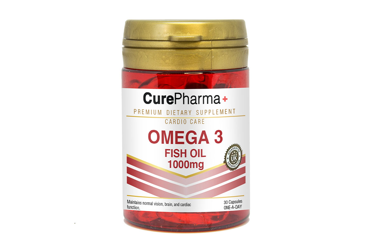 CUREPHARMA OMEGA 3 FISH OIL 1000MG 30 SOFTGEL CAPSULES - Milano Pharmacy