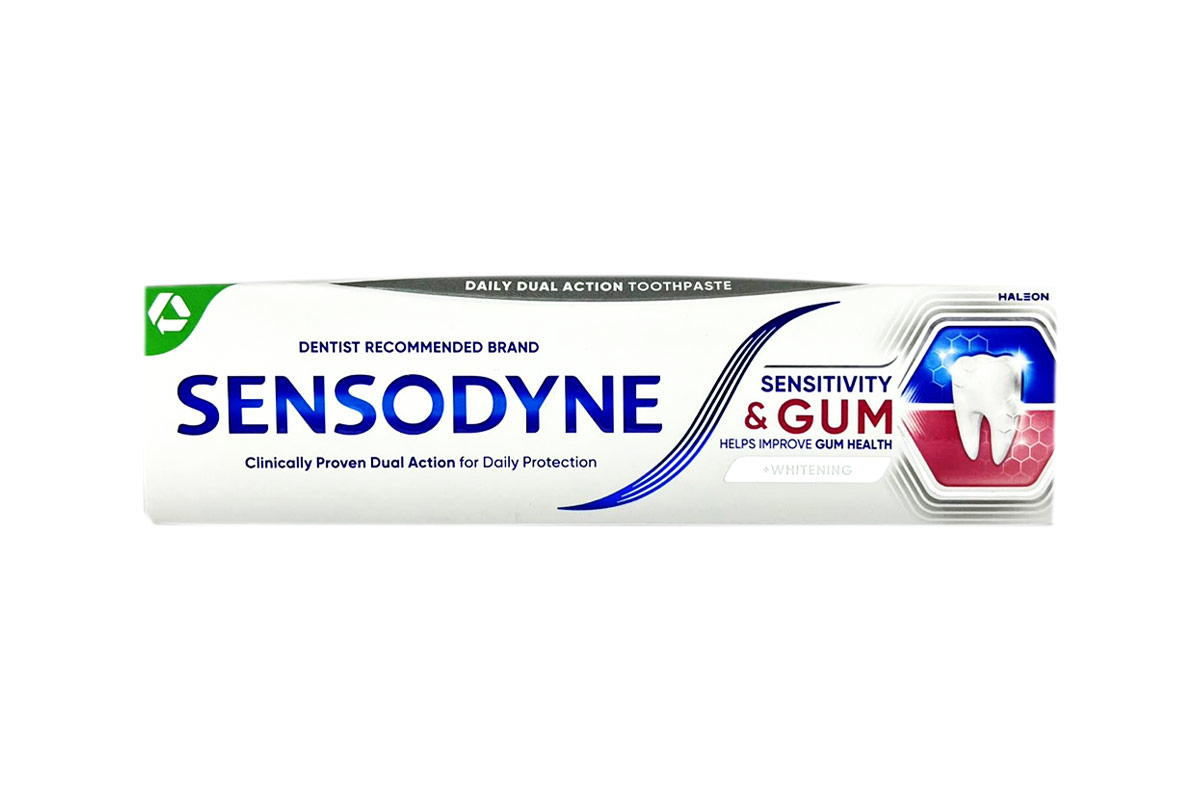 SENSODYNE SENSITIVE AND GUM WHITENING TOOTHPASTE 75ML - Milano Pharmacy